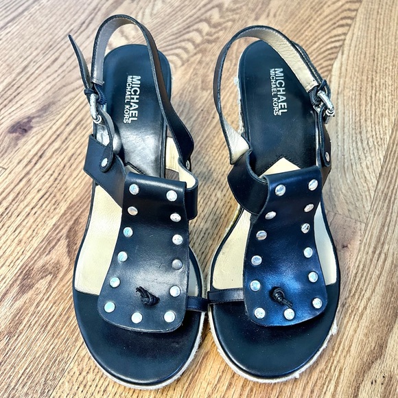 Michael Kors Espadrille Wedge Sandals 10 - Picture 4 of 11